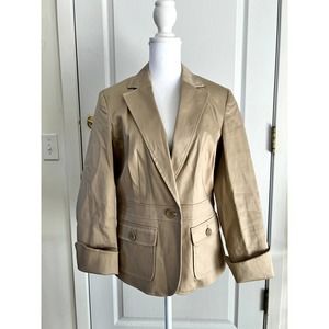 Attention Womens Blazer Tan Size 6